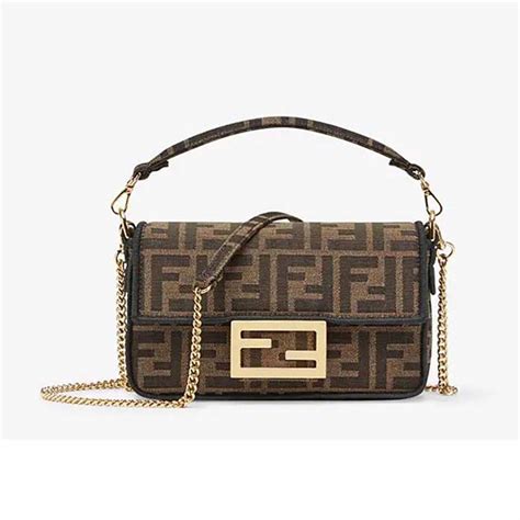 fendi baguette brown fabric|Fendi baguette black leather.